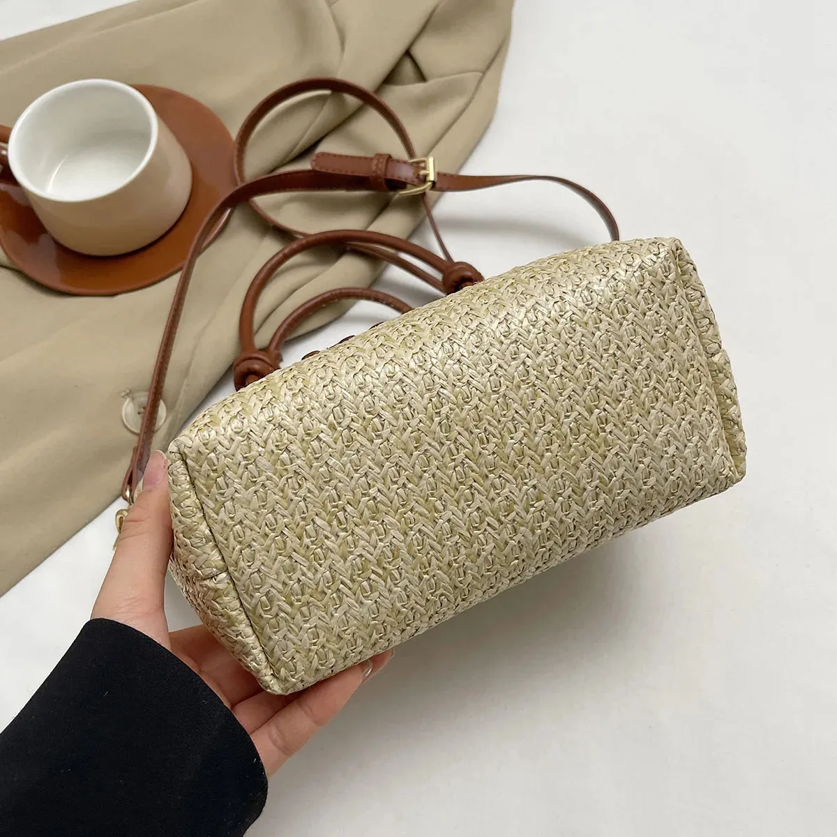 Veloria™ Embroidered Straw Tote