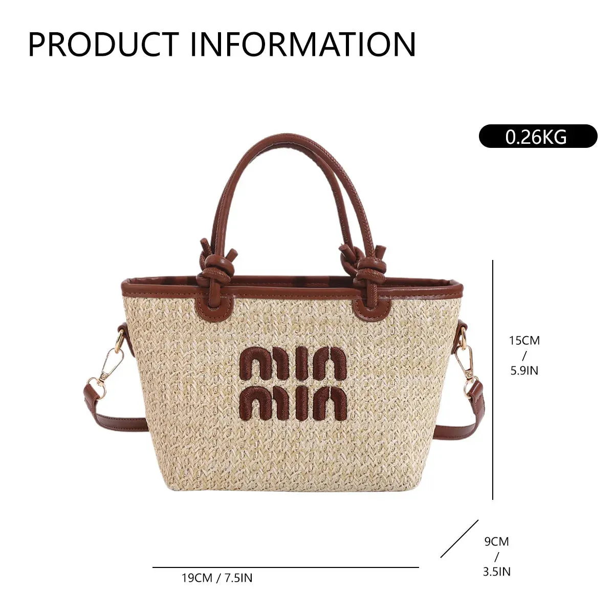 Veloria™ Embroidered Straw Tote