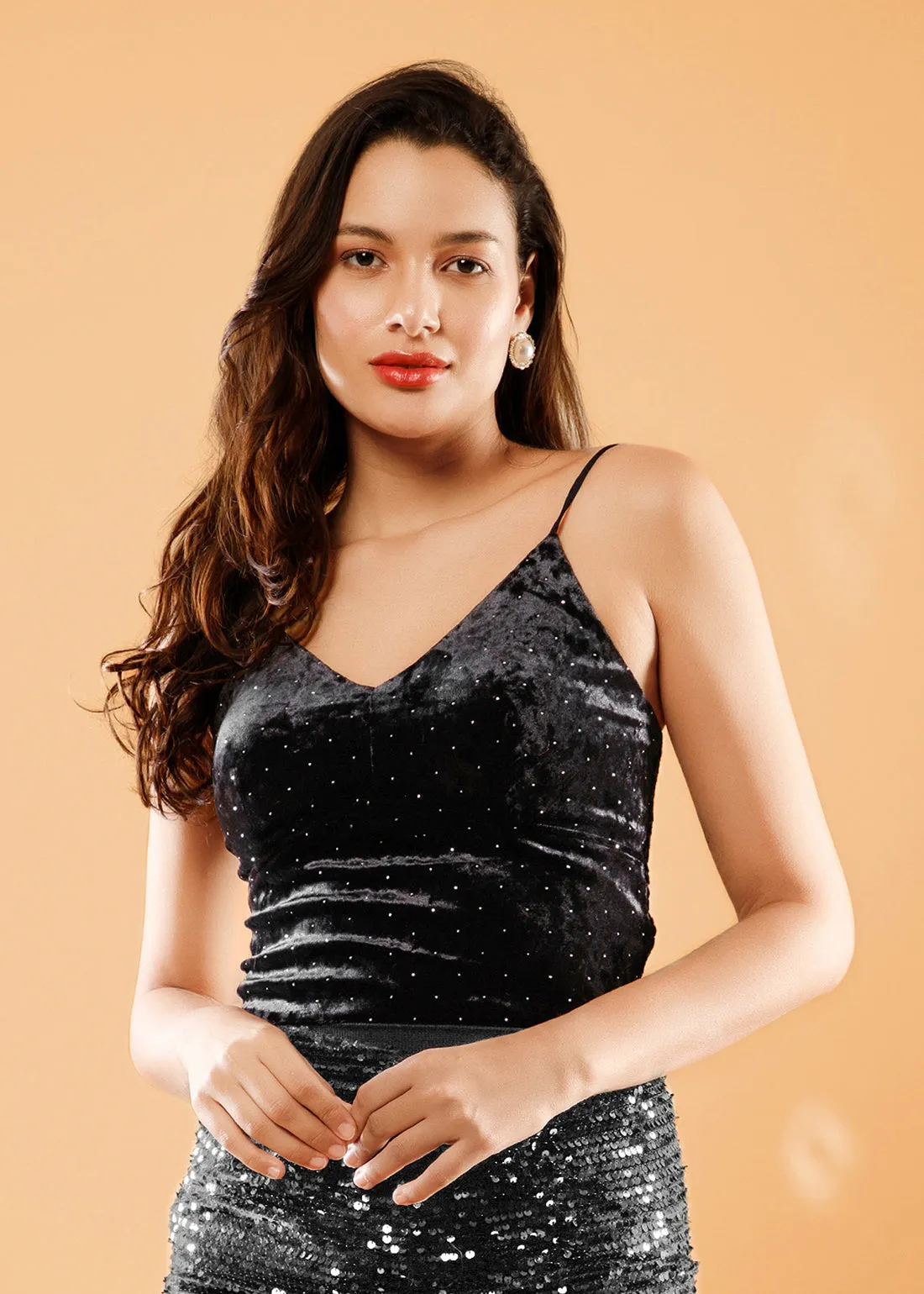 VELVET CORSET TOP