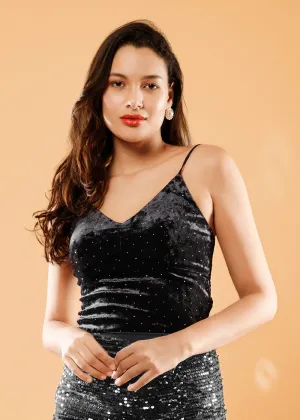 VELVET CORSET TOP