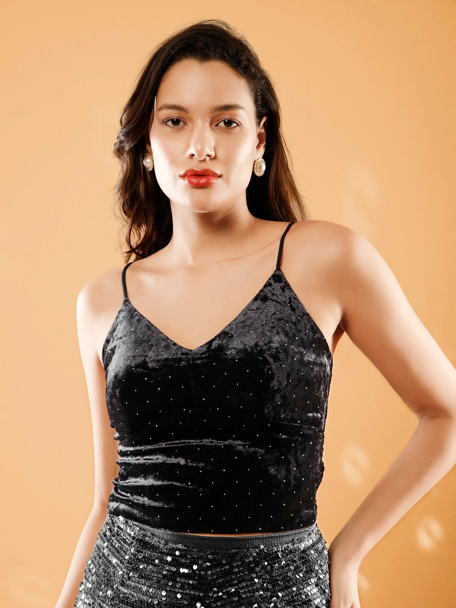 VELVET CORSET TOP