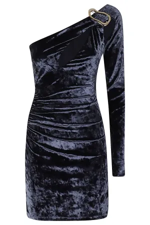 Velvet Dress With Buckle
