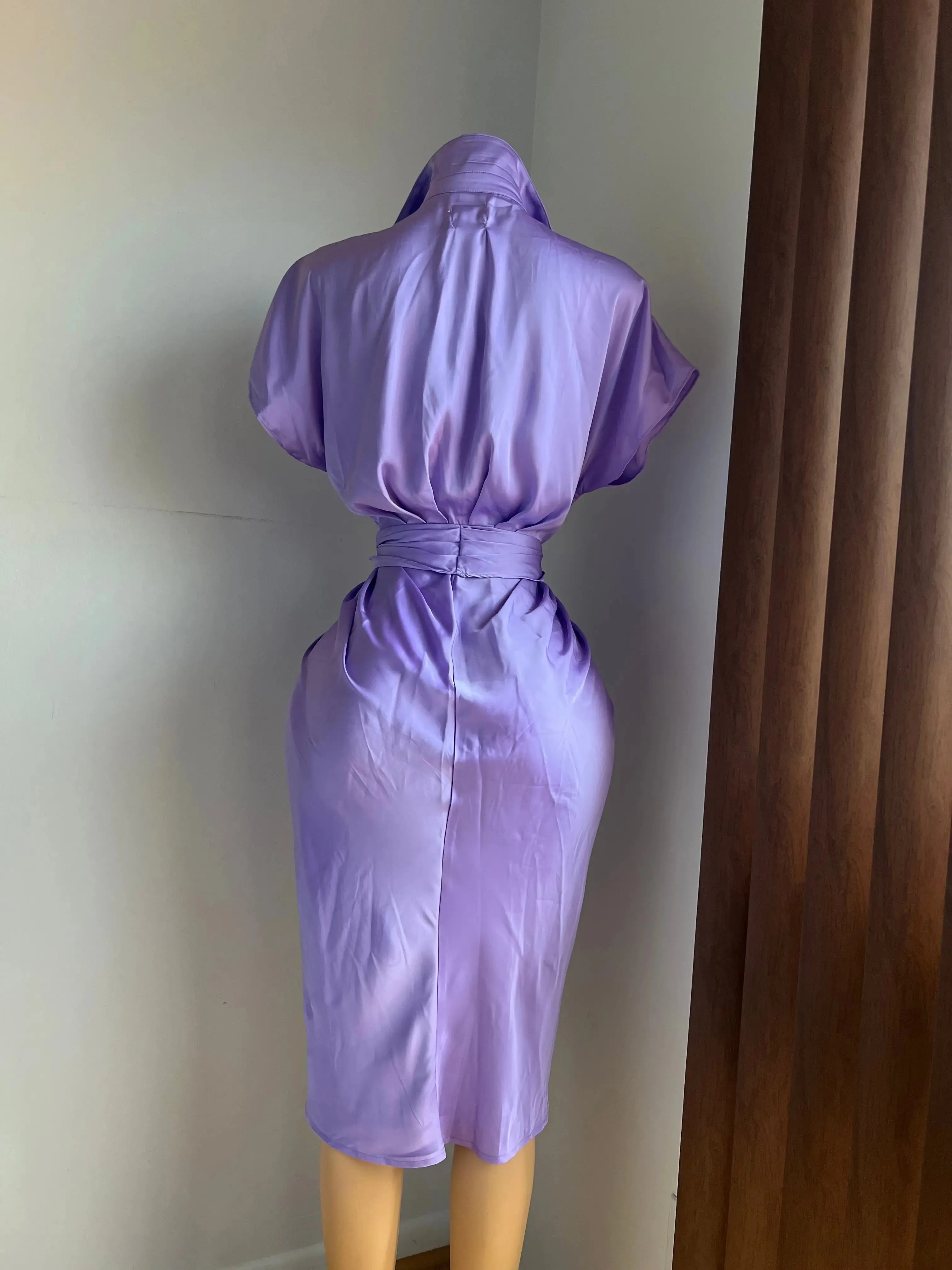 Velvet Midi Dress with Ruffles
