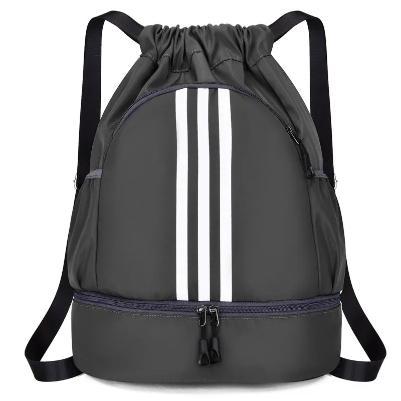 Versatile Classic Fashion Striped Drawstring Leisure Backpacks