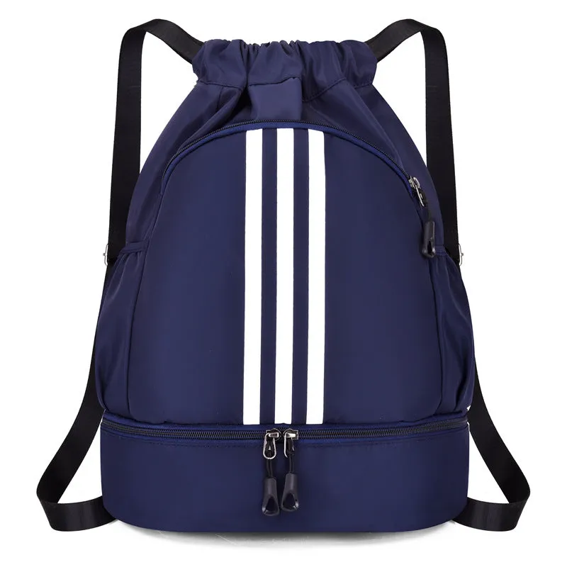 Versatile Classic Fashion Striped Drawstring Leisure Backpacks