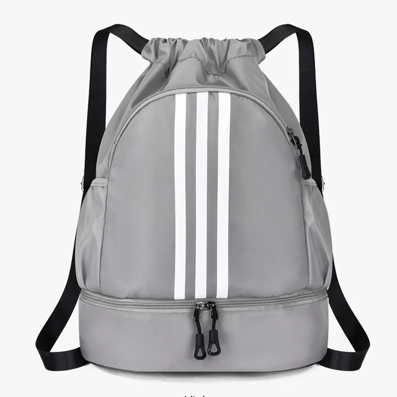 Versatile Classic Fashion Striped Drawstring Leisure Backpacks