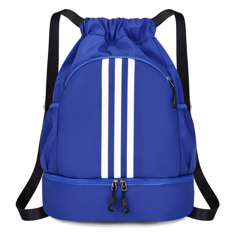 Versatile Classic Fashion Striped Drawstring Leisure Backpacks