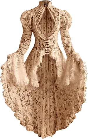 Victorian Dress for Women Retro Medieval Renaissance Corset Dress 18 Century Vampire Fairy Dresses Halloween Costumes
