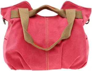 Vintage Tote Bag Crossbody Bag Purse for Women Canvas Travel Shoulder Bags Handbags Large Locomotive Bag Casual Work Red