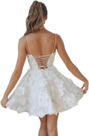 Vintage Tulle Short Wedding Dresses for Bride 2025 Elegant Spaghetti Straps Boho Mini Bridal Dress for Wedding