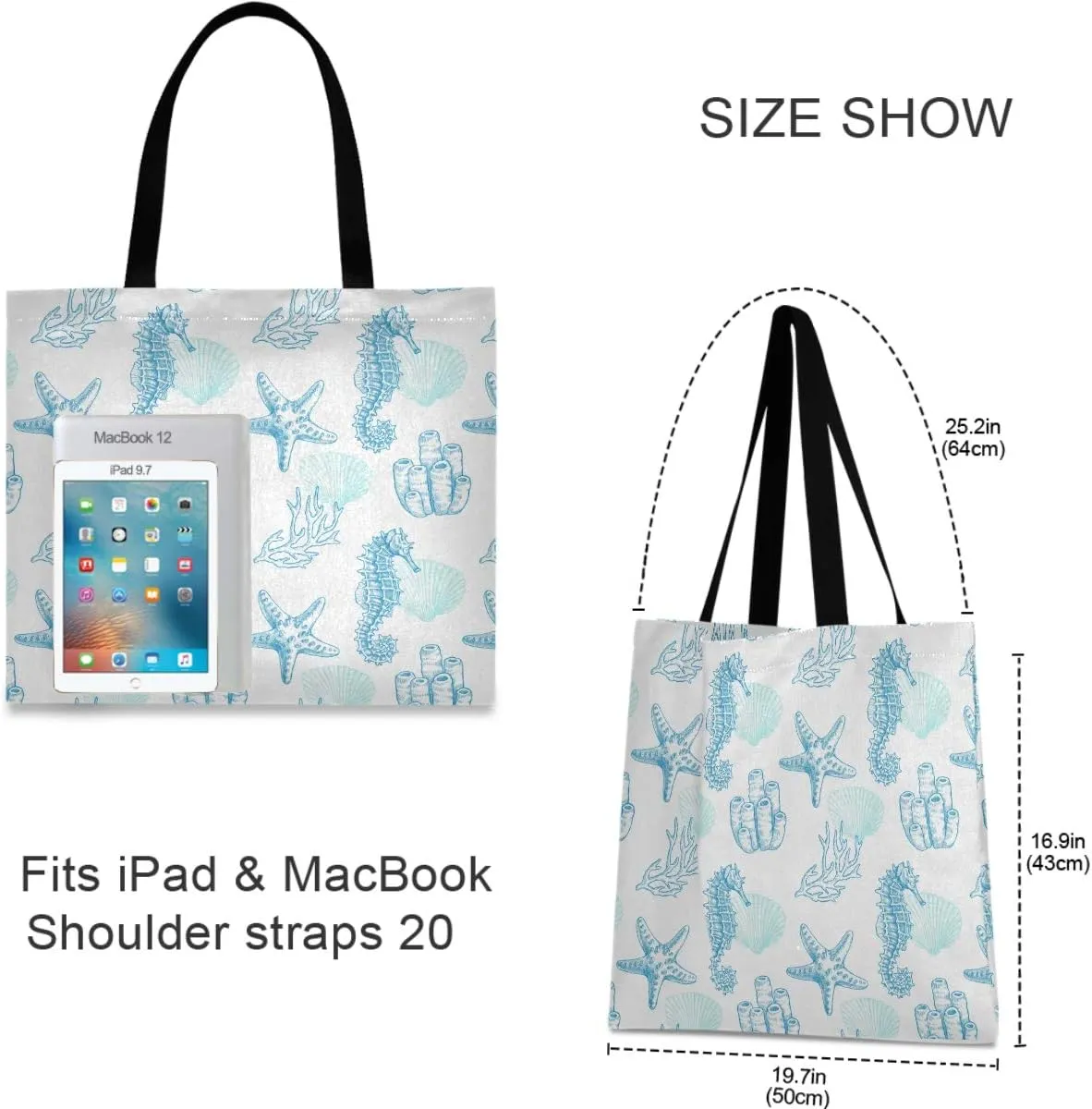 visesunny Canvas Tote Bag Shoulder Bag Shopping Casual Bag Foldaway Travel Bag Handbags for Women Lady Girl Teens