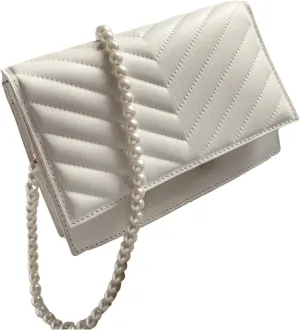 WDIRARA Women's Crossbody Bag Pearls Shoulder Handbags Evening Wallet Purse