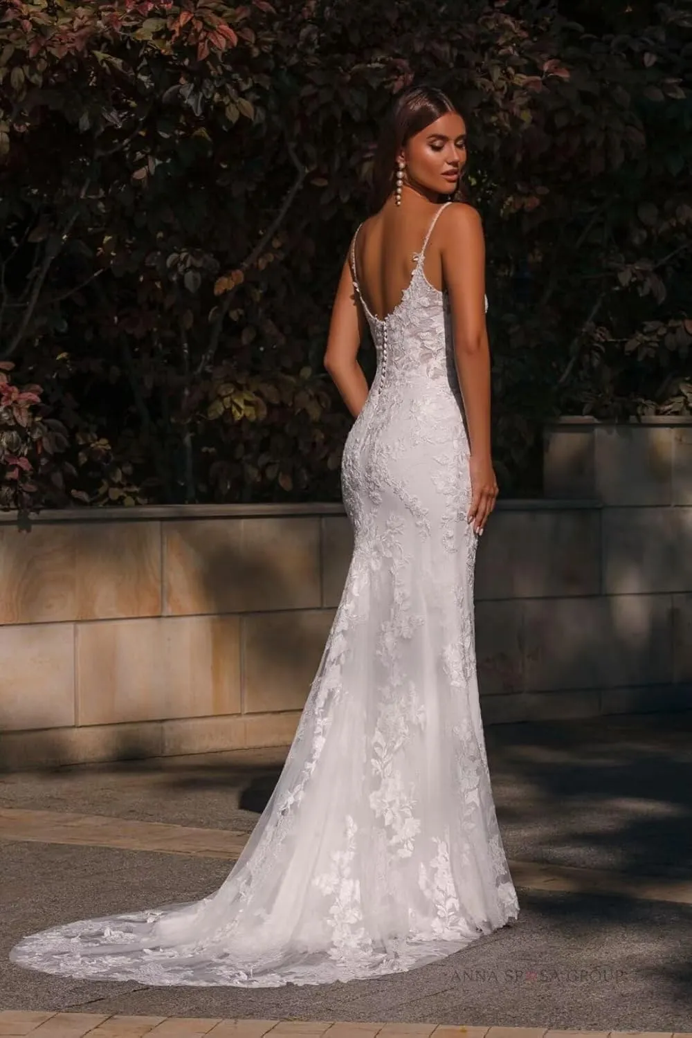 Wedding Dress for Bride Boho Beach Lace Appliques Mermaid Bridal Gowns with Train