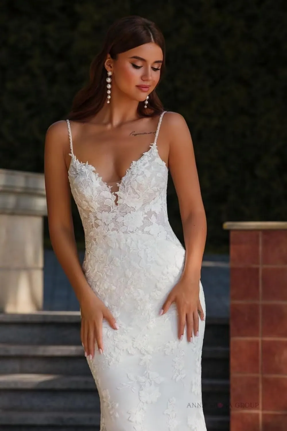 Wedding Dress for Bride Boho Beach Lace Appliques Mermaid Bridal Gowns with Train