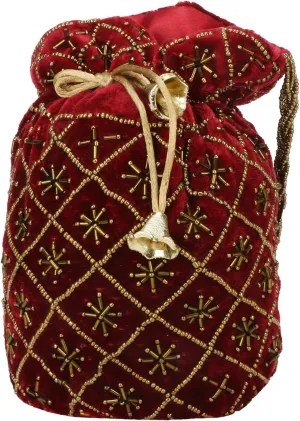 Wedding Potli, Designer Bridal Clutch/Jewelry Pouch/Worship Potli Bag for Girls & Women