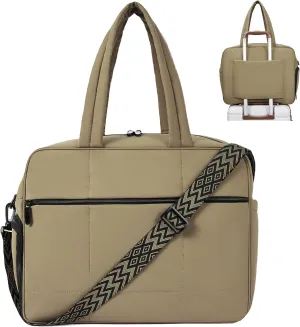 Weekender Travel Bag for Women Puffer Handbags Purses Carry On Duffle Overnight Bags with Shoe Compartment
