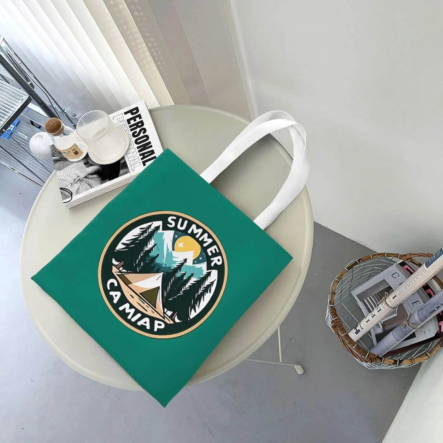 Welcome to Campite Canvas Tote Bag for Women Reusable Grocery Shoulder Bags Shopping Handbags