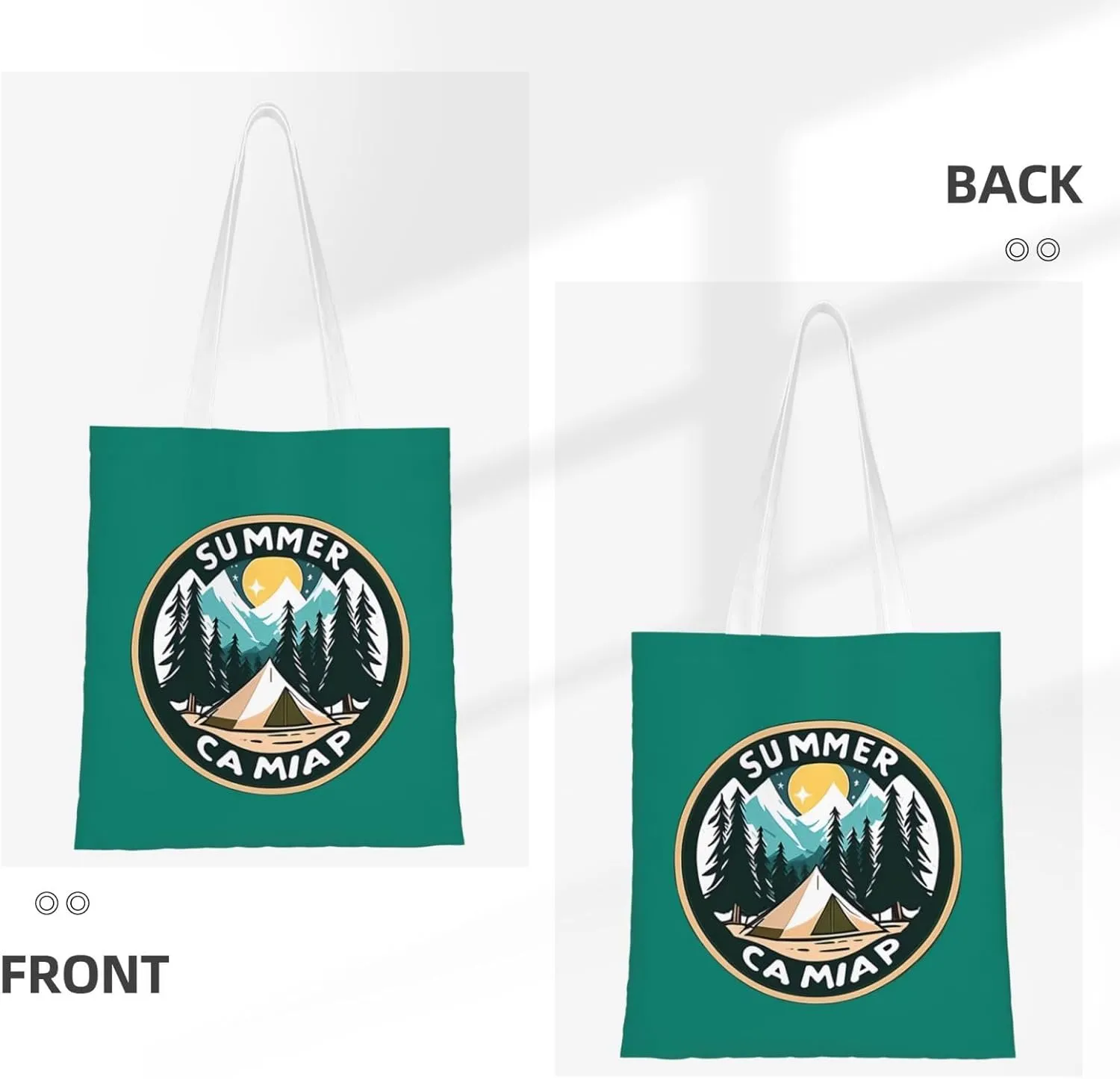 Welcome to Campite Canvas Tote Bag for Women Reusable Grocery Shoulder Bags Shopping Handbags