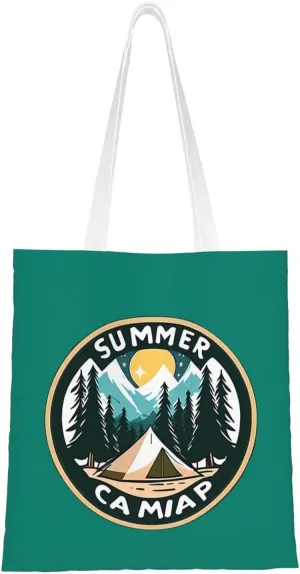 Welcome to Campite Canvas Tote Bag for Women Reusable Grocery Shoulder Bags Shopping Handbags