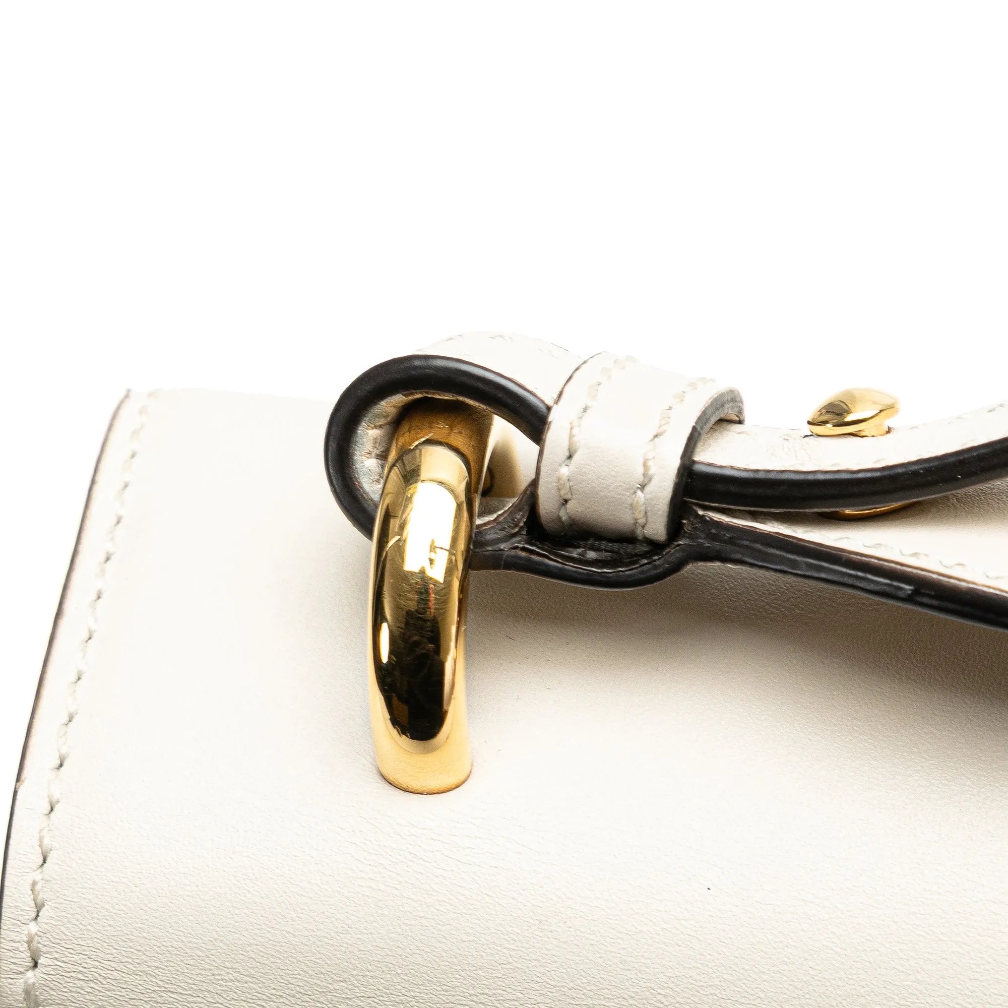 White Gucci Small Floral Embroidered Leather Sylvie Crossbody
