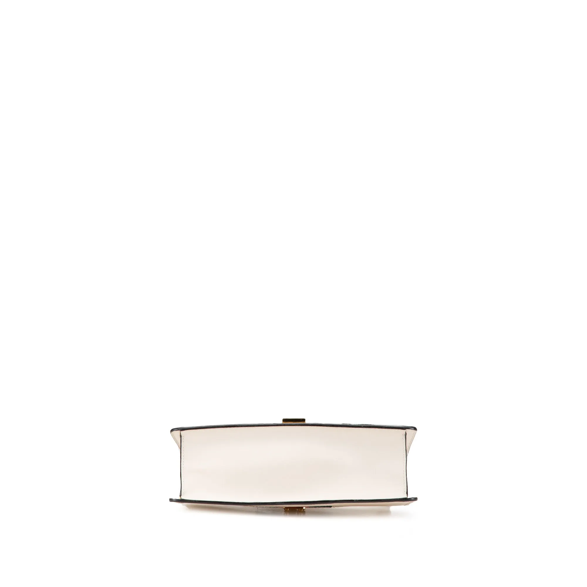 White Gucci Small Floral Embroidered Leather Sylvie Crossbody