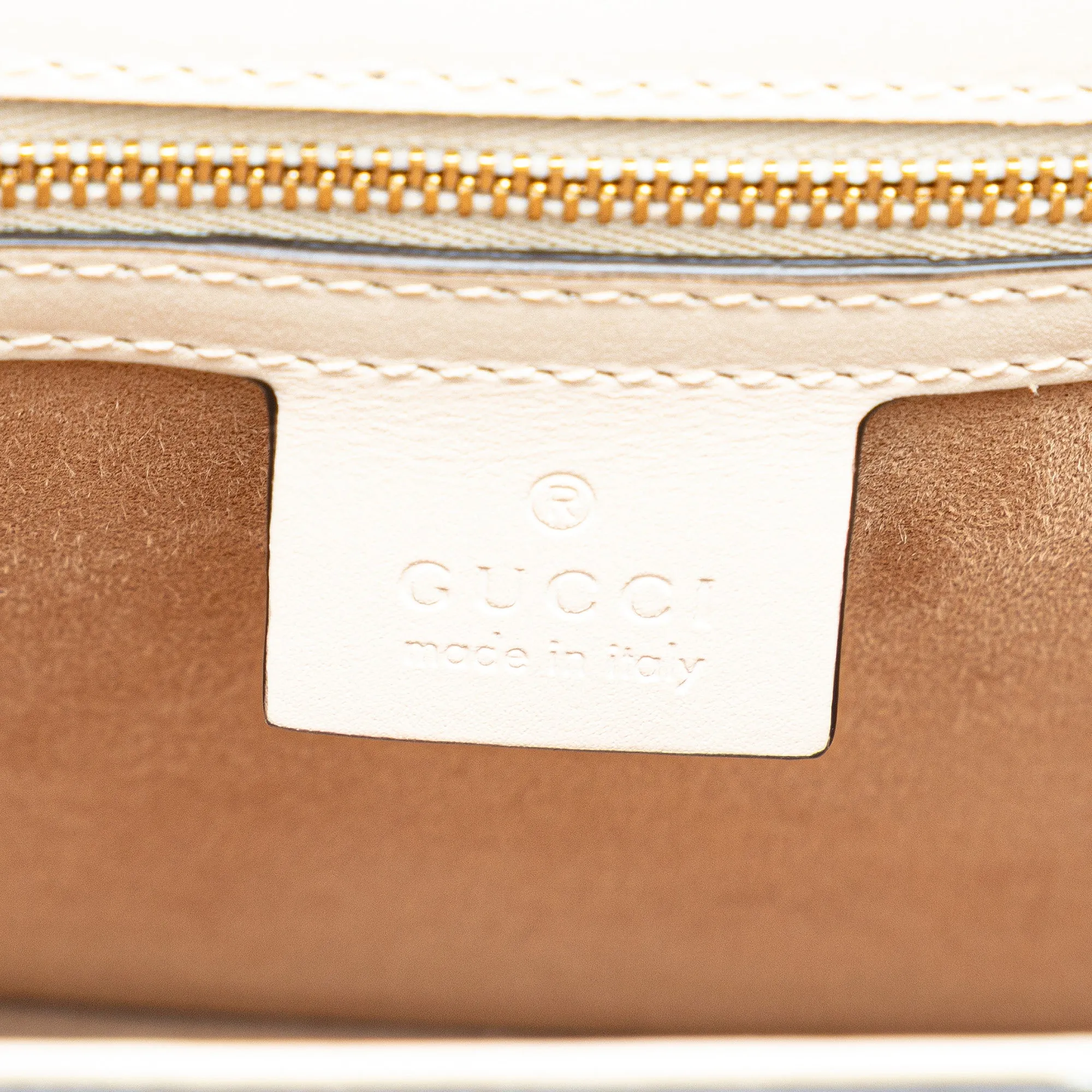 White Gucci Small Floral Embroidered Leather Sylvie Crossbody