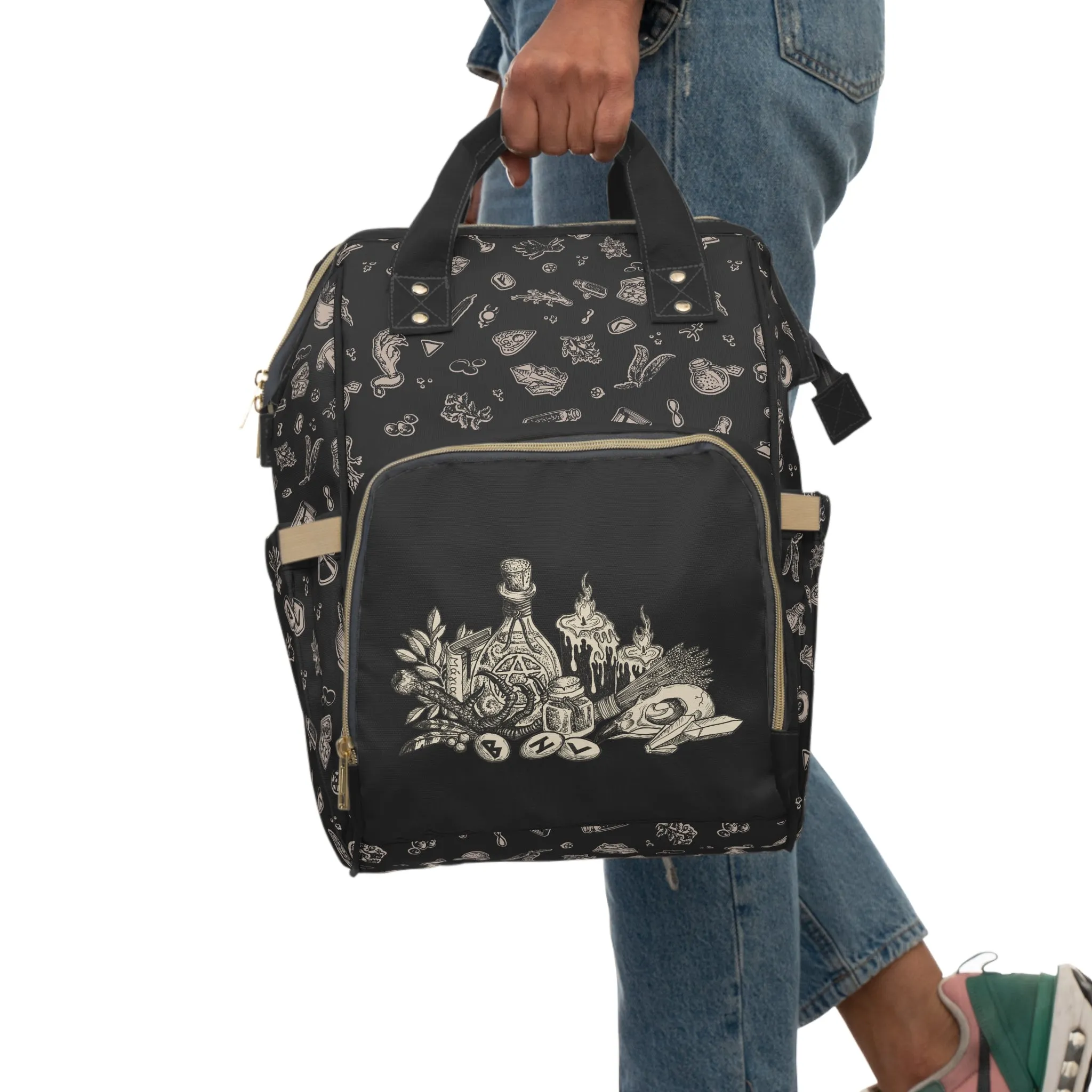 Witchy "Spells & Potions" Multifunctional Diaper Backpack