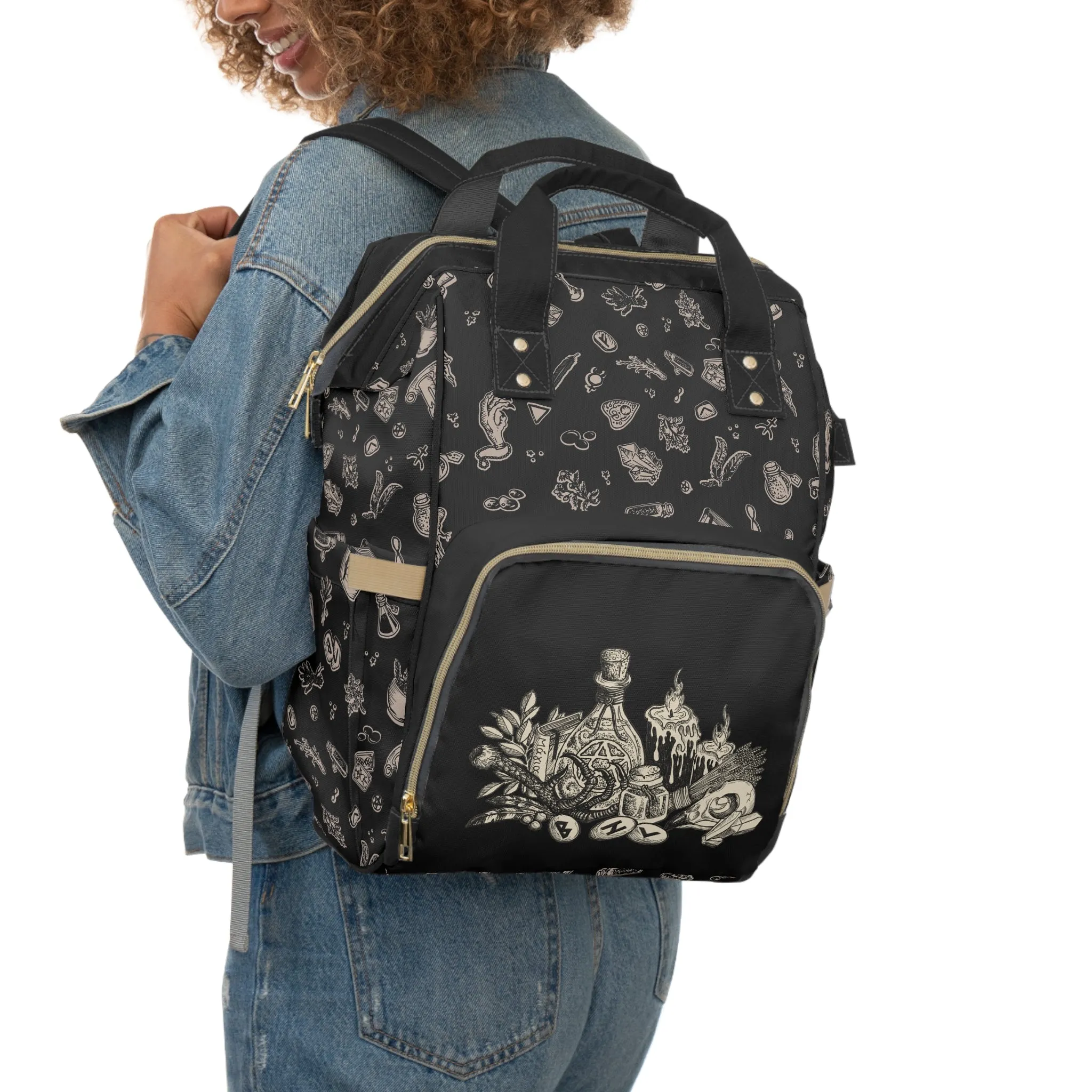 Witchy "Spells & Potions" Multifunctional Diaper Backpack