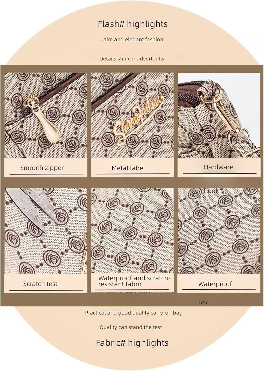 Women Crossbody Bag Middle Aged Women Fashion Vintage Shoulder Bag Old Floral Bags for Women