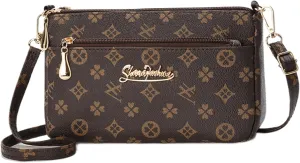 Women Crossbody Bag Middle Aged Women Fashion Vintage Shoulder Bag Old Floral Bags for Women