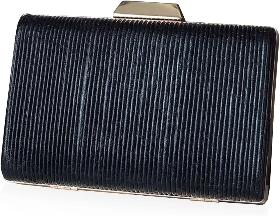 Women Evening Bag Pleated Clutch Bag Bridal Wedding Purse Ladies Shoulder Bag Handbag With Detachable Chain