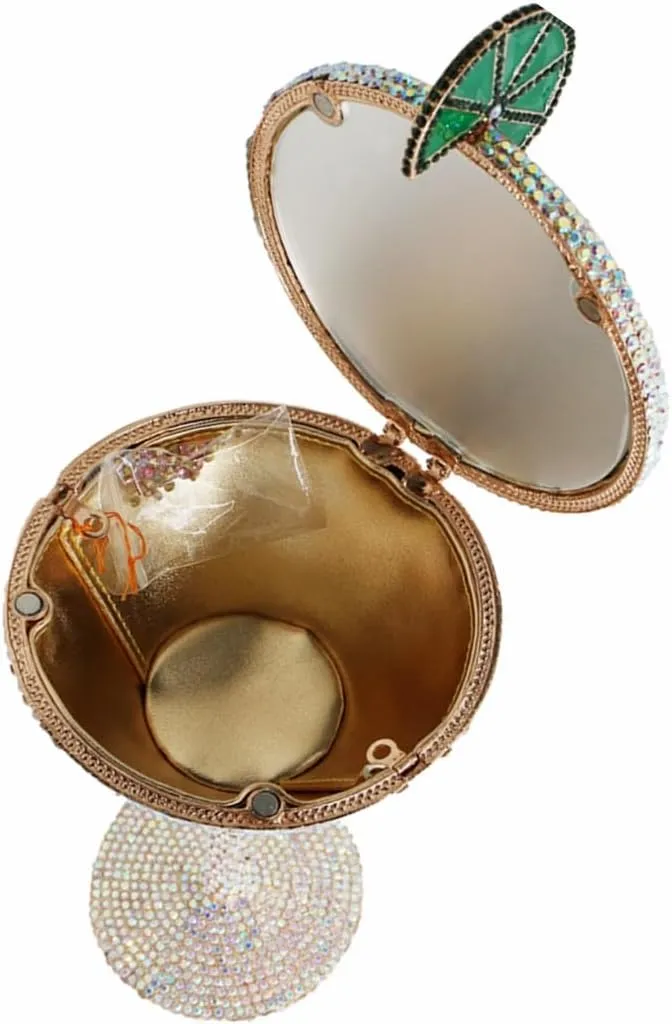 Women Goblet Rhinestone Evening Bag Cocktail Cup Diamond Clutch Funny Crystal Prom Handbag Wedding Purse for Party