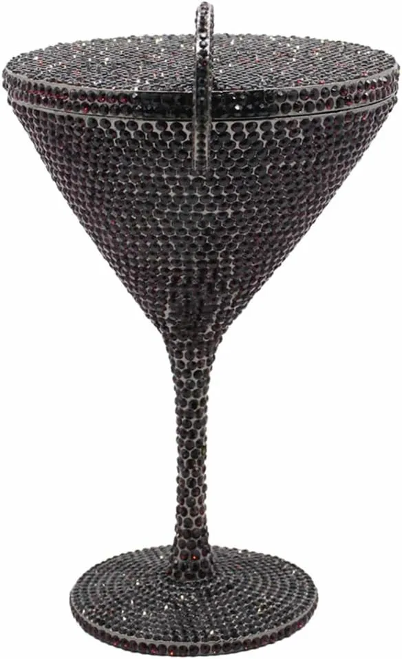 Women Goblet Rhinestone Evening Bag Cocktail Cup Diamond Clutch Funny Crystal Prom Handbag Wedding Purse for Party