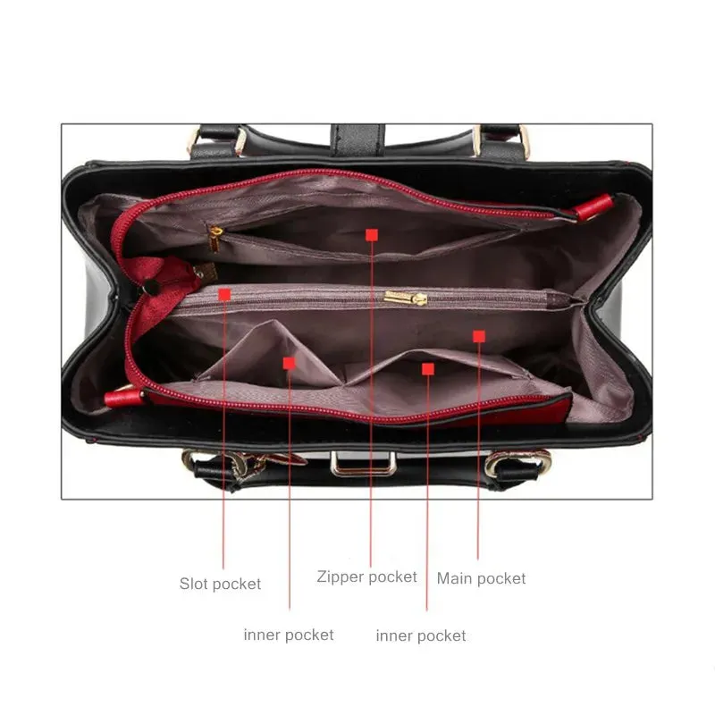 Women PU Leather Large Handbags