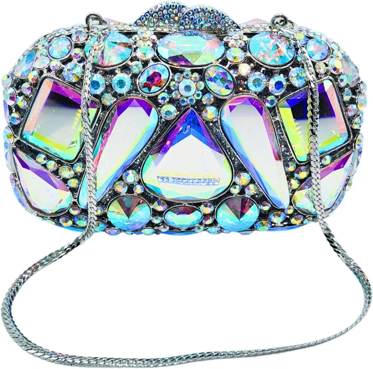 Women Rhinestone Evening Bag Luxury Diamond Clutch Crystal Party Purse Formal Sparkly Handbag for Prom Cocktail