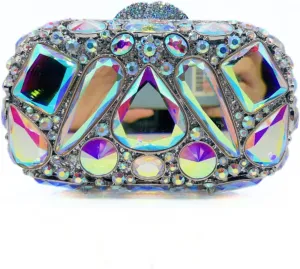 Women Rhinestone Evening Bag Luxury Diamond Clutch Crystal Party Purse Formal Sparkly Handbag for Prom Cocktail