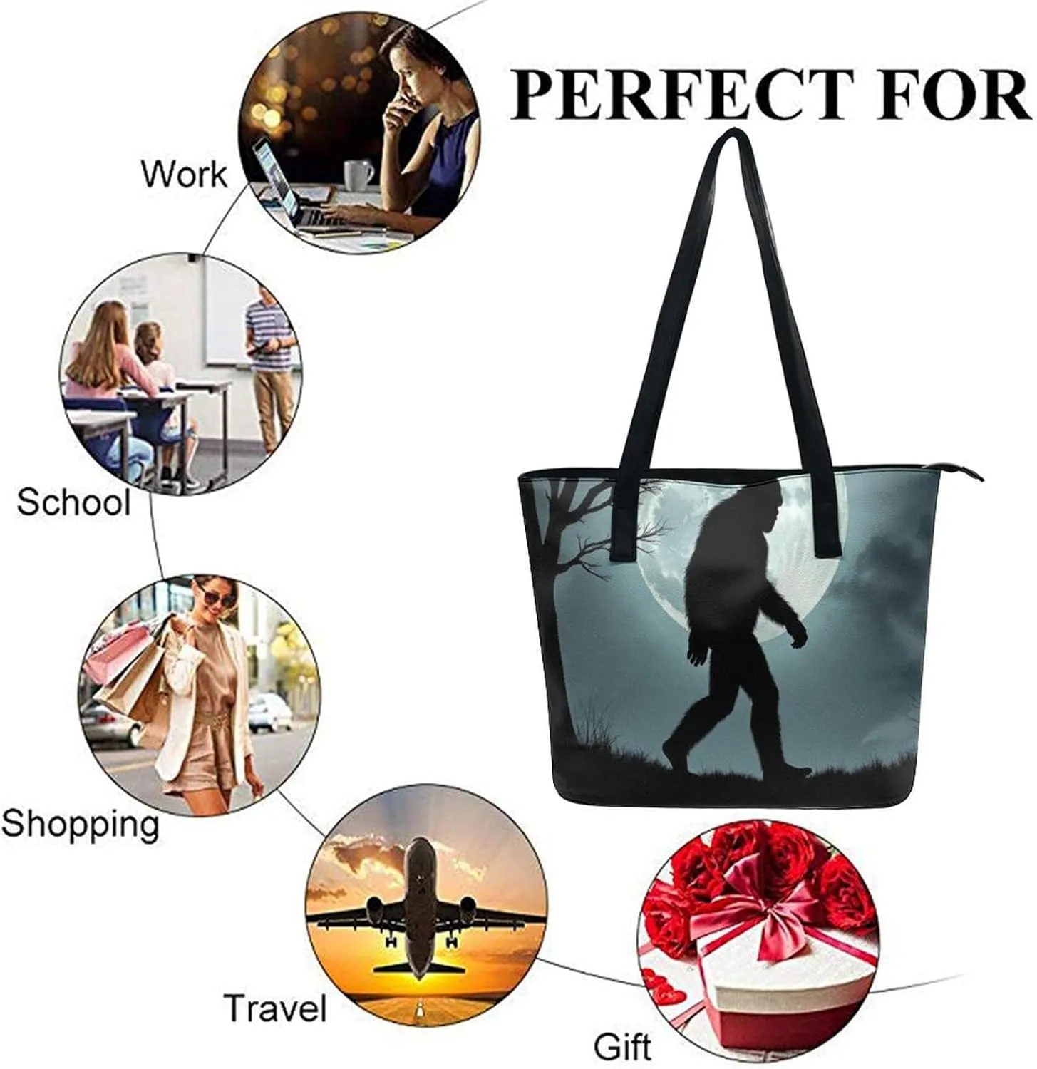 Women Tote Bags Handbags PU Leather Shoulder Casual Handbags