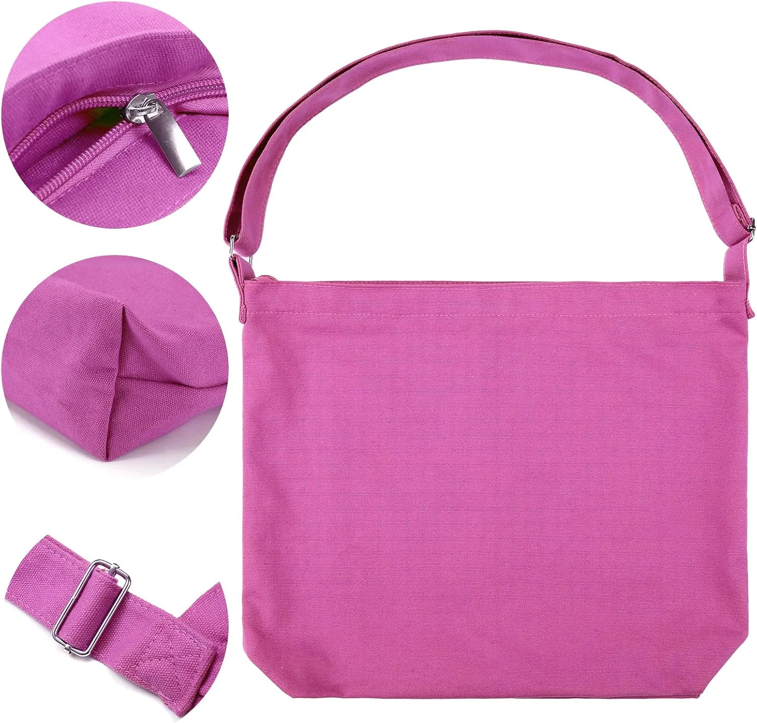 Women's blank large Size Canvas Crossbody Tote Handbags Shoulder Bag