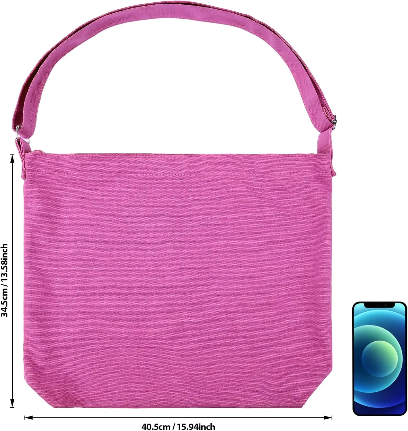 Women's blank large Size Canvas Crossbody Tote Handbags Shoulder Bag