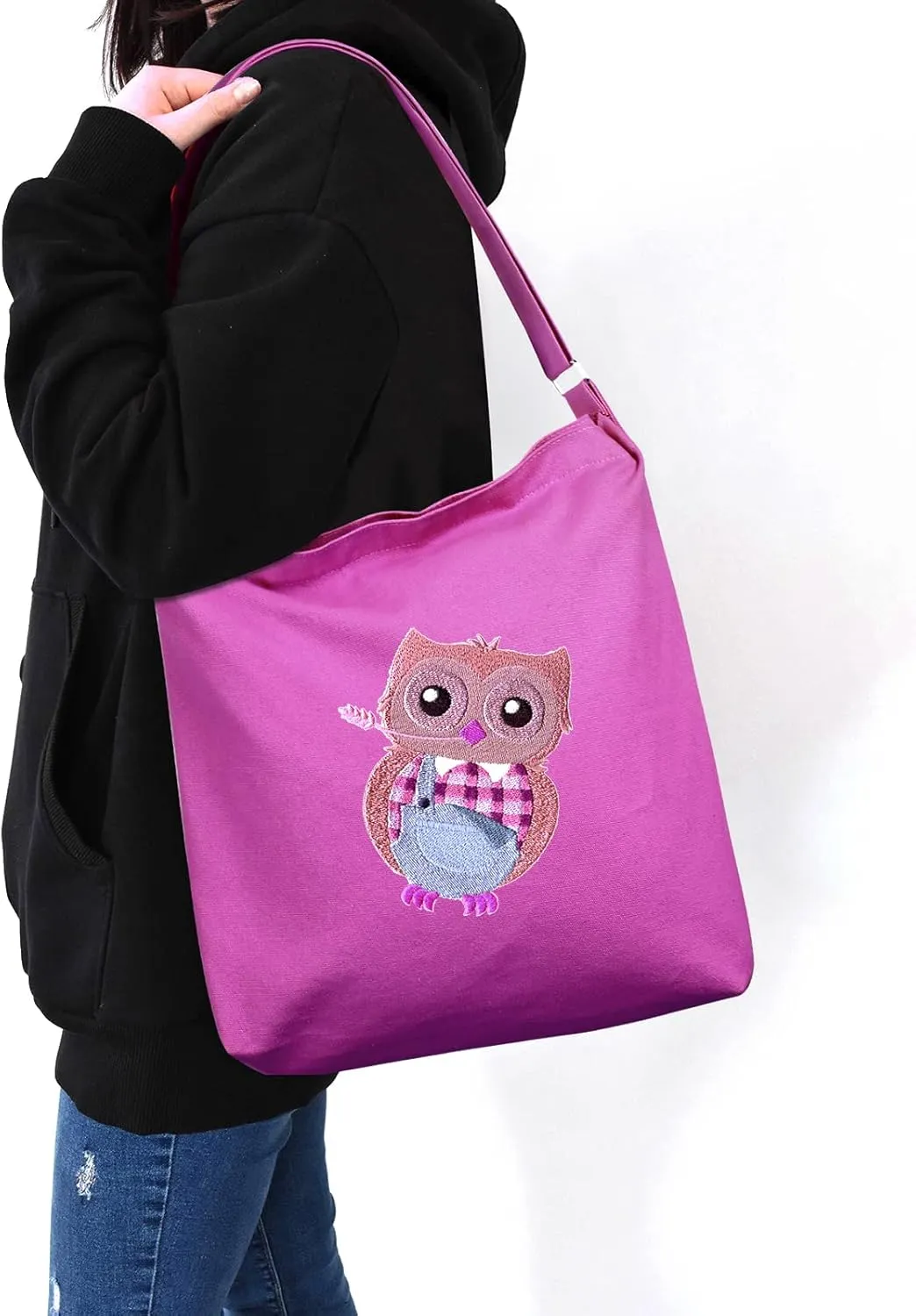 Women's blank large Size Canvas Crossbody Tote Handbags Shoulder Bag