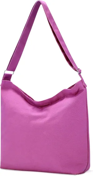 Women's blank large Size Canvas Crossbody Tote Handbags Shoulder Bag