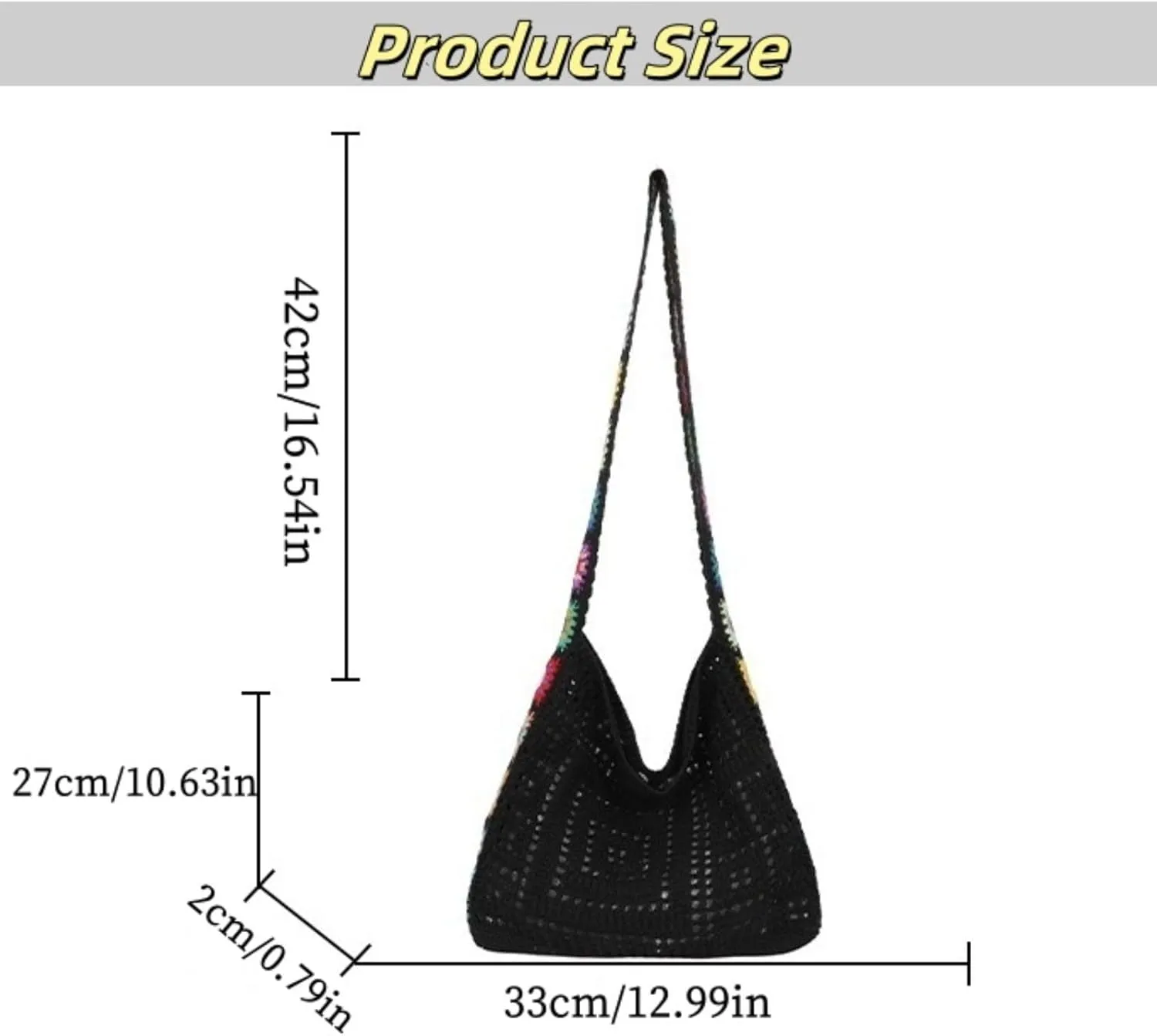 Women's Boho Embroidery Crossbody Bag Hollow Out Crochet Knit Shoulder Bag Knited Bag Handbag Summer Beach Tote