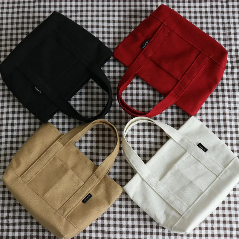 Women's Canvas Artistic Simple Cute Hand Handbags