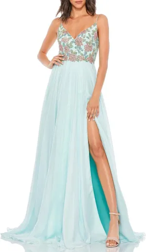 Womens Embellished Long Evening Dress
