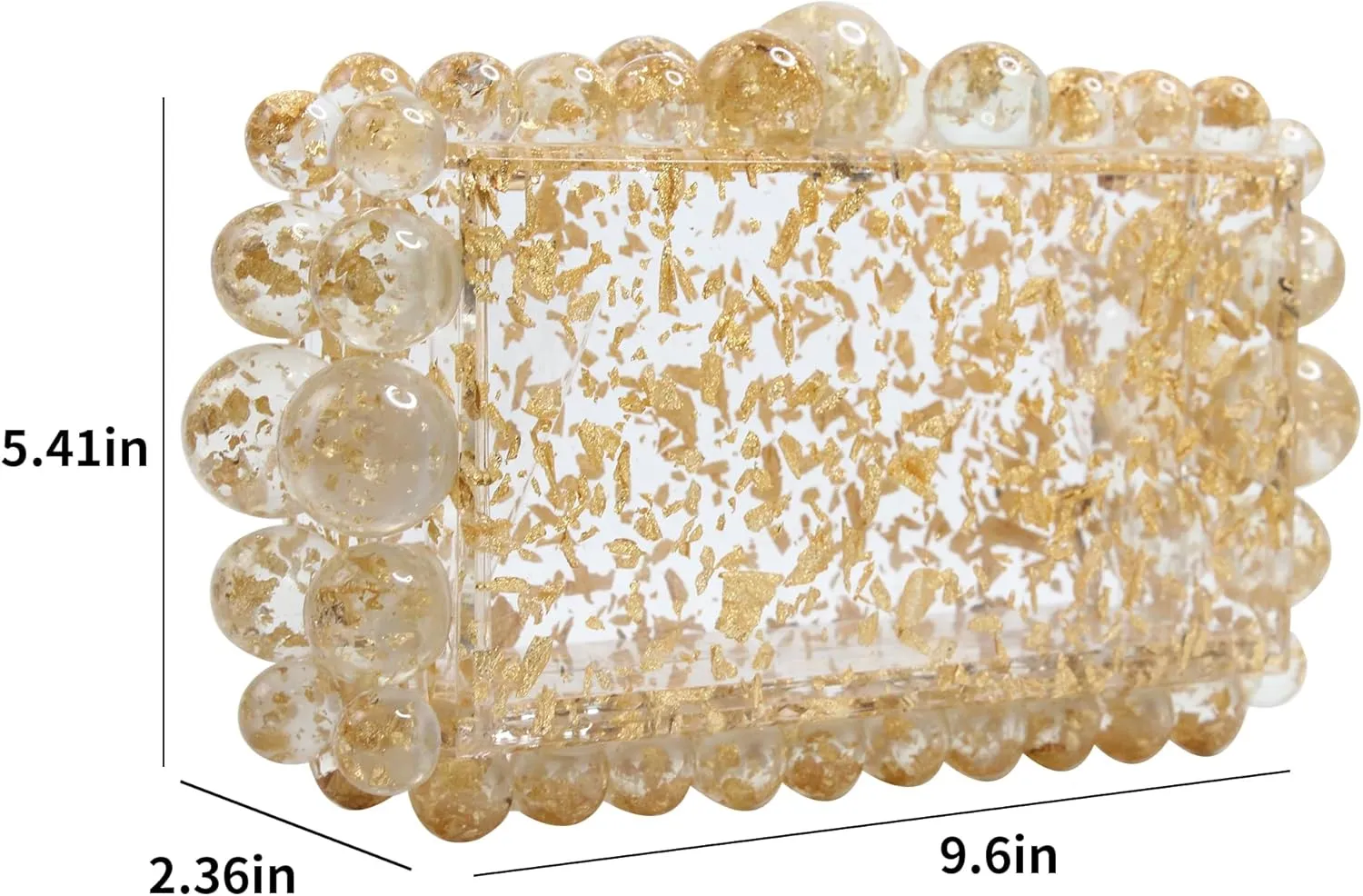 Women's Evening Bag Sparkly Pearl Clutch Purse Acrylic Crossbody Bag for Women