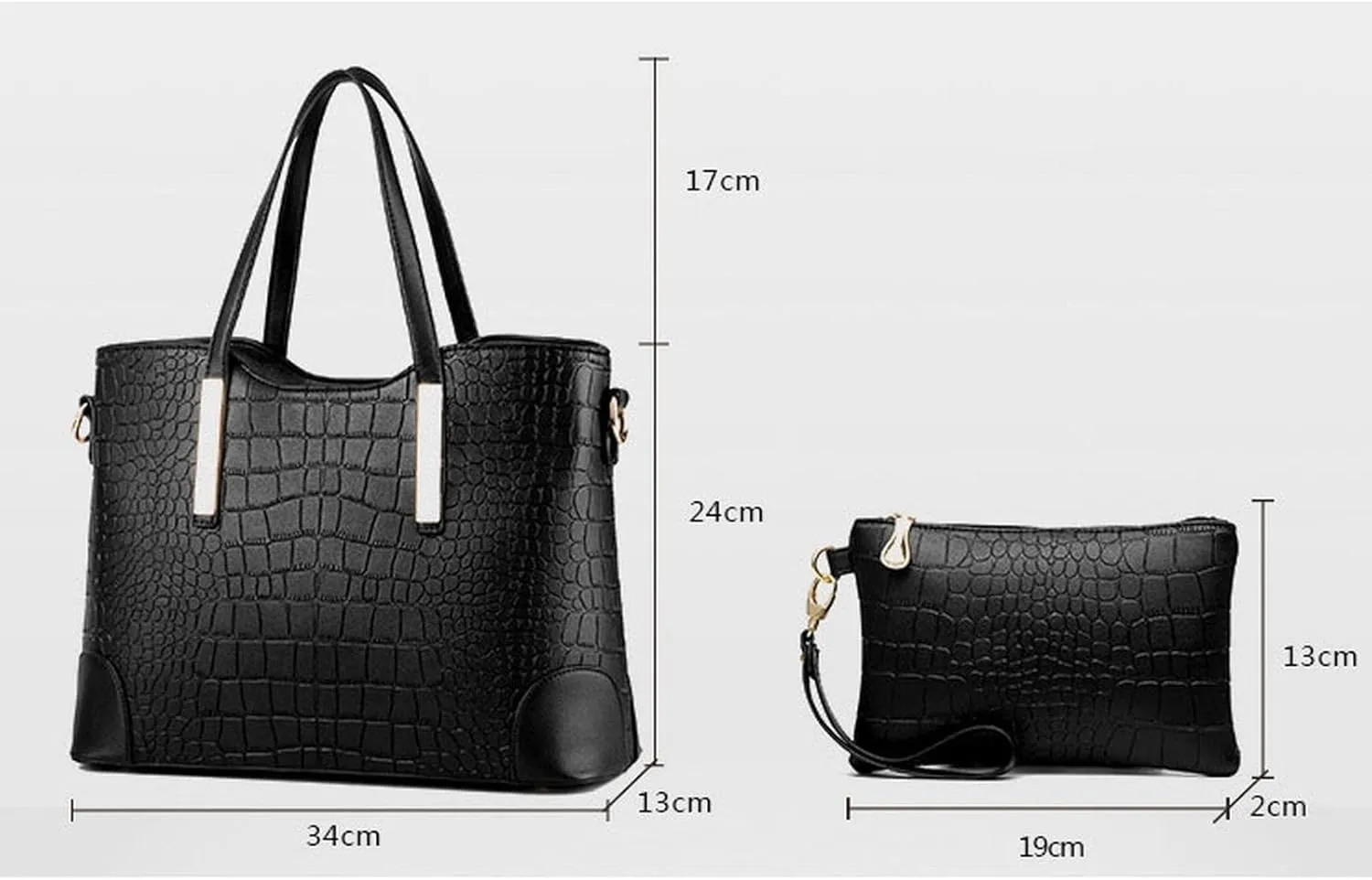Women's Handbags 2pcs/Set Women Bag New Hand Bags for Fashion Woman Handbags Tote Leather Shoulder Bag Ladies Handbags(Dark Bule)