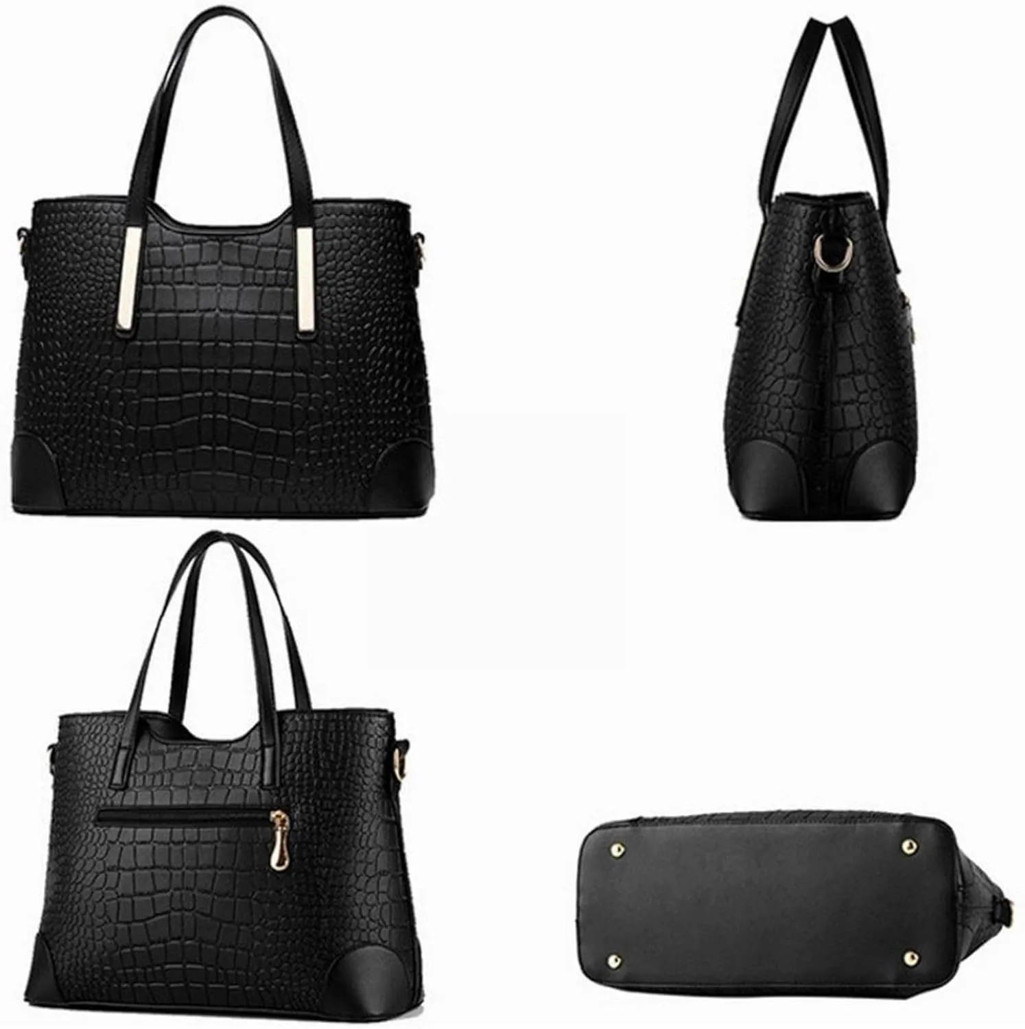 Women's Handbags 2pcs/Set Women Bag New Hand Bags for Fashion Woman Handbags Tote Leather Shoulder Bag Ladies Handbags(Dark Bule)