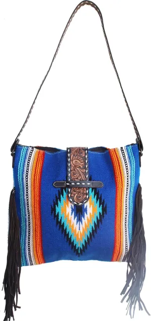 Women's Handwoven Wool Rodeo Cowgirl Shoulder Bag Purse 27FKWoolShoulderHandbag