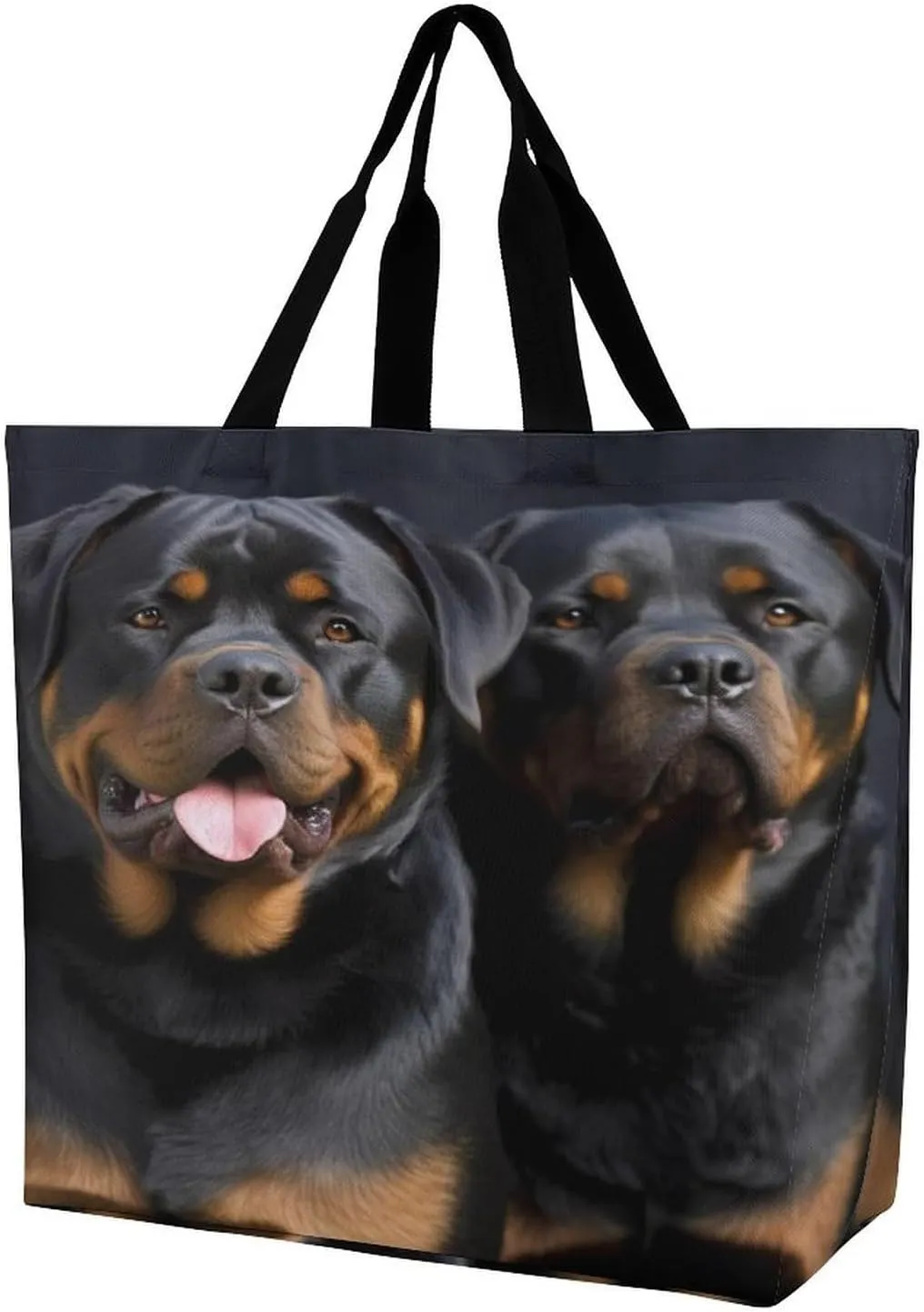 Women's Multi-Functional Shopping Bag，Rottweiler Wallpaper Printing Messenger Bag Shoulder Bag for Travel, Work, Shopping & Parties with Inner Pocket, Grocery Bag Lightweight & Water-Resistant
