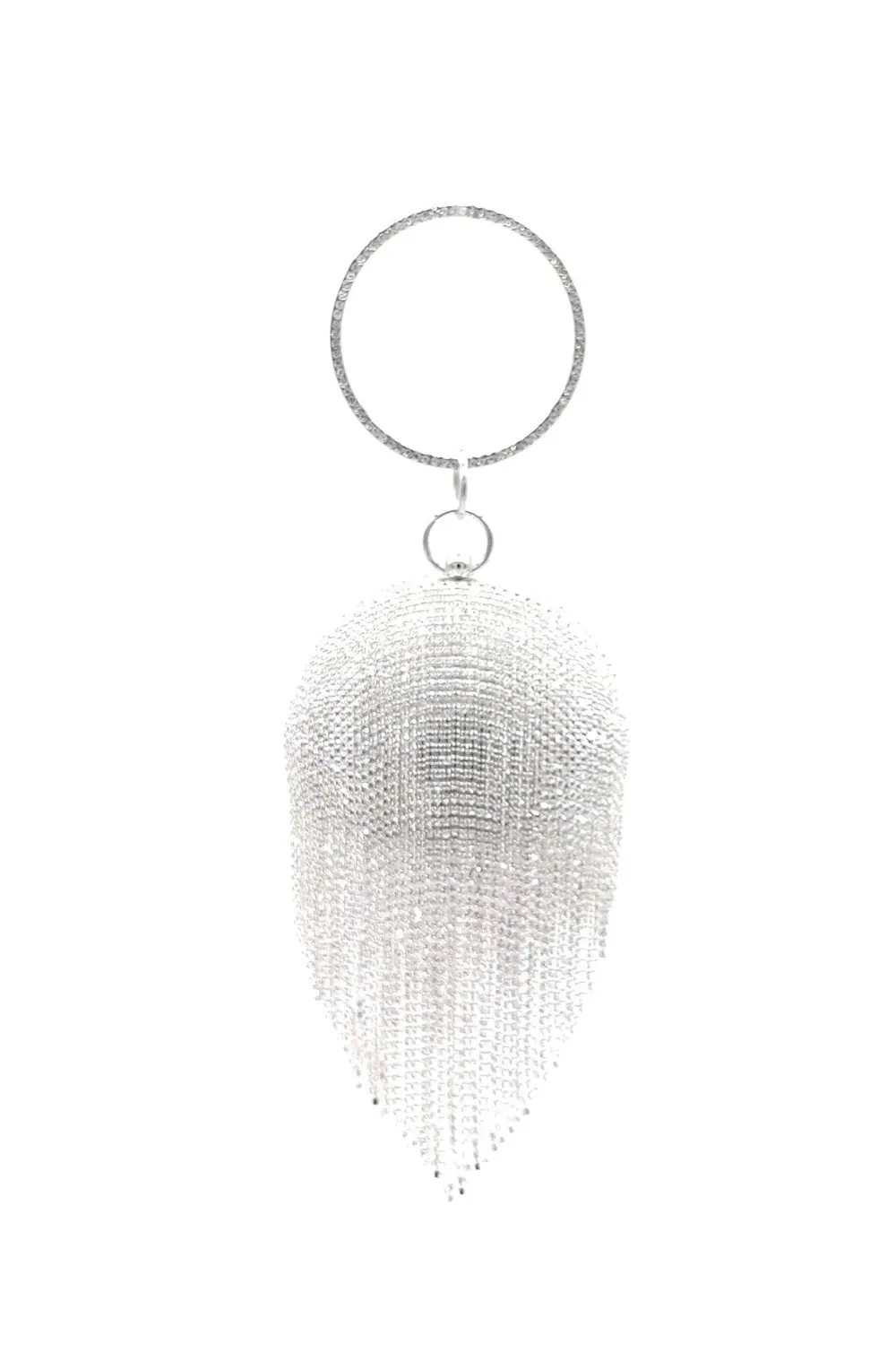 Women’s Rhinestone Fringe Disco Ball Evening Clutch Bags